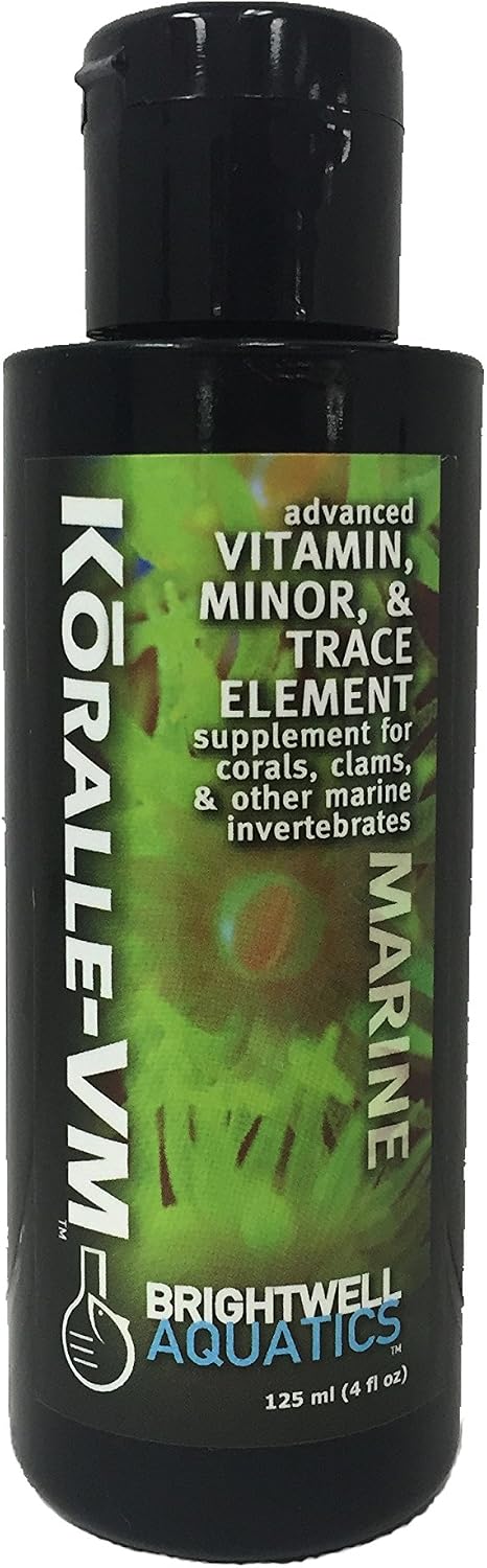 Brightwell Aquatics 8.5 oz. líq. Koralle-VM Suplemento de vitaminas y minerales para corales y almejas, 250 mL