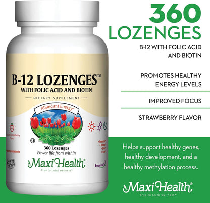 Maxi Health Vitamina B12 con Ácido Fólico y – Formación normal de glóbulos rojos: La vitamina B12 y el ácido – Image 3