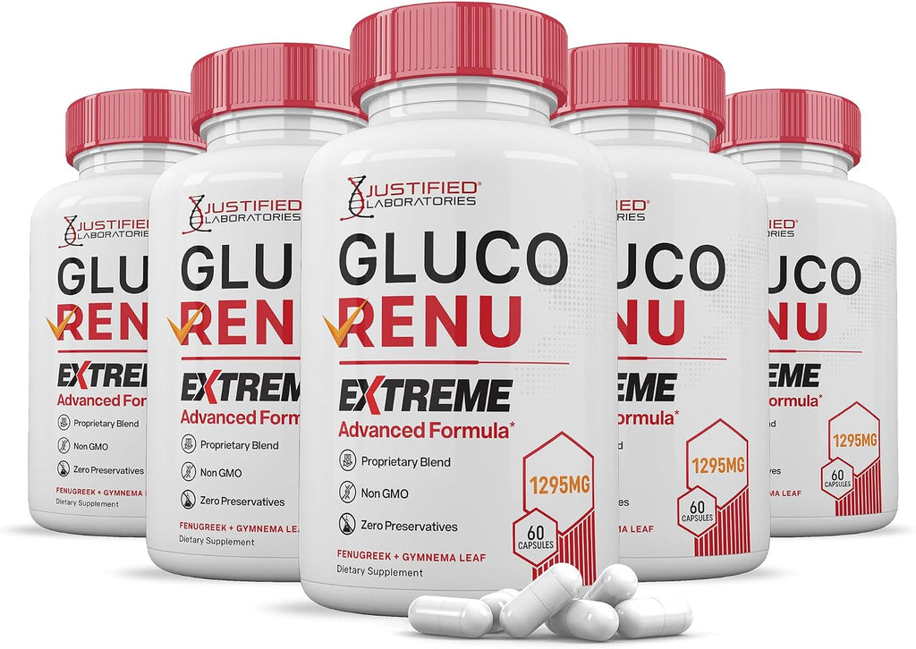 Gluco Renu Extreme 1295mg – 300 Cápsulas (Pack de 5)
