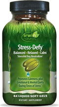Irwin Naturals Stress-Defy Mood Support – 84 Cápsulas Blandas – Calma, Equilibrio y Bienestar Emocional