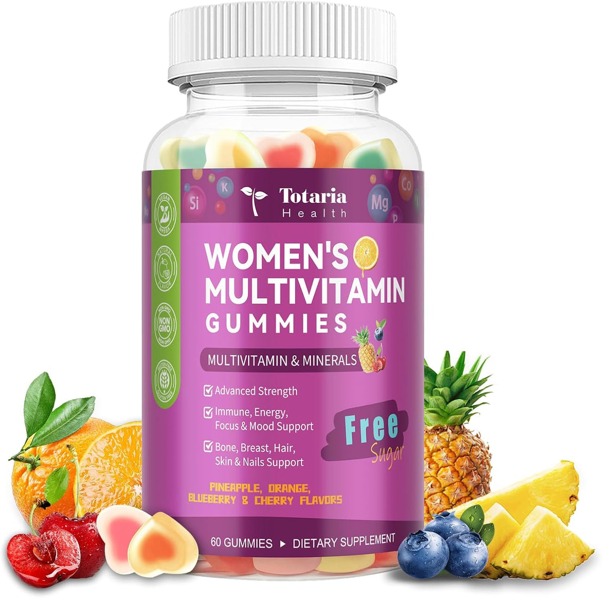 Totaria Multivitamínico para Mujeres sin – Vitaminas A, C y D3: contribuyen al funcionamiento normal del sistema – Image 1