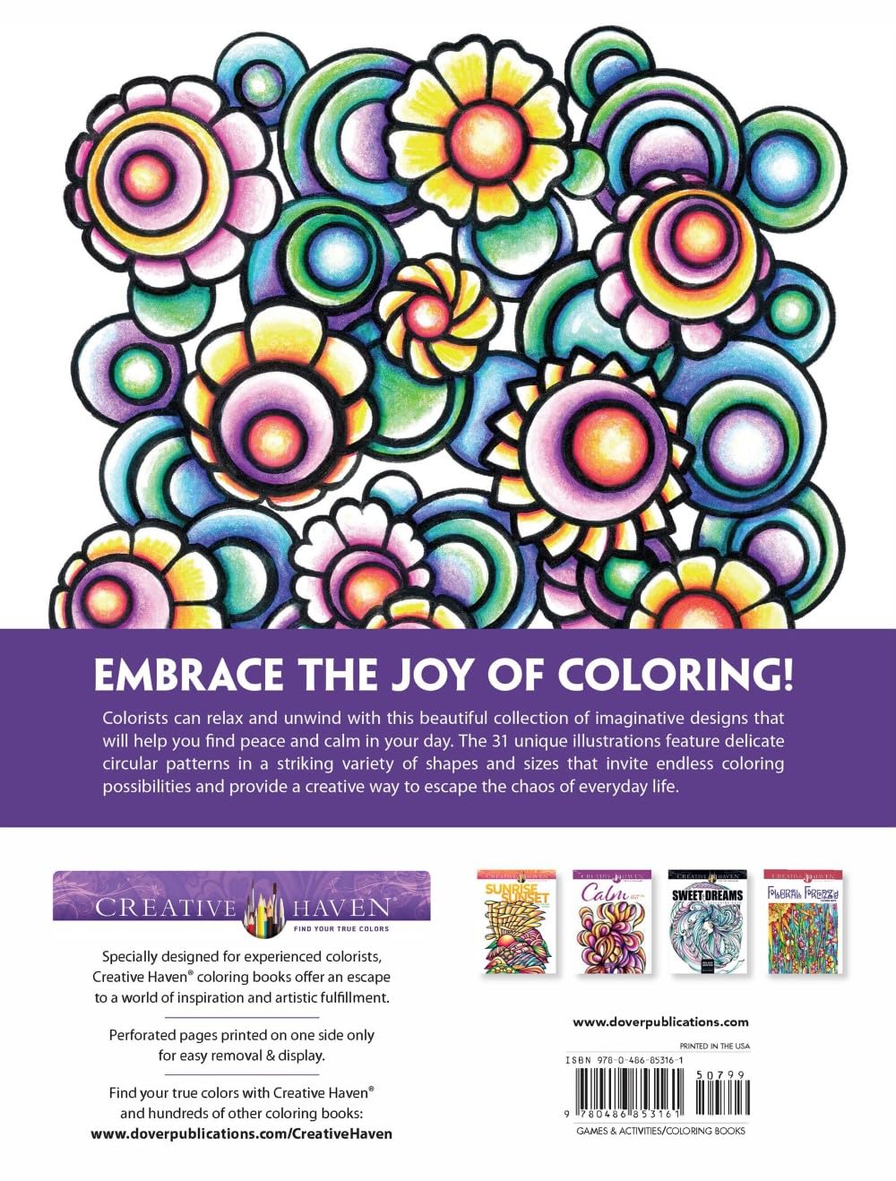 Creative Haven Harmony Coloring Book (Libro de Colorear para Adultos: Calma)