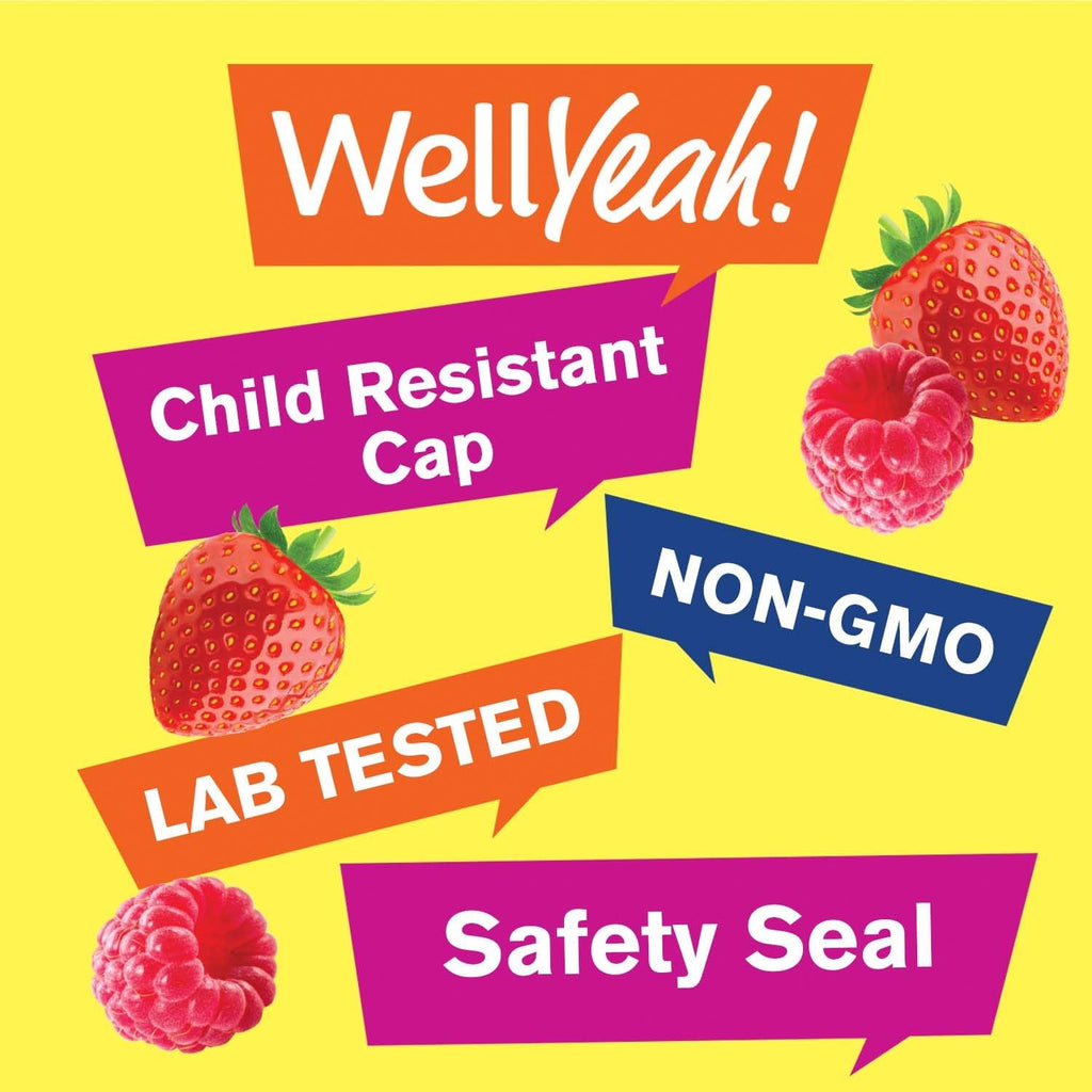 WellYeah Vitamina D3 5000 UI (125 mcg) Gominolas Extra Strength – Sabor Fresa – 60 Gominolas