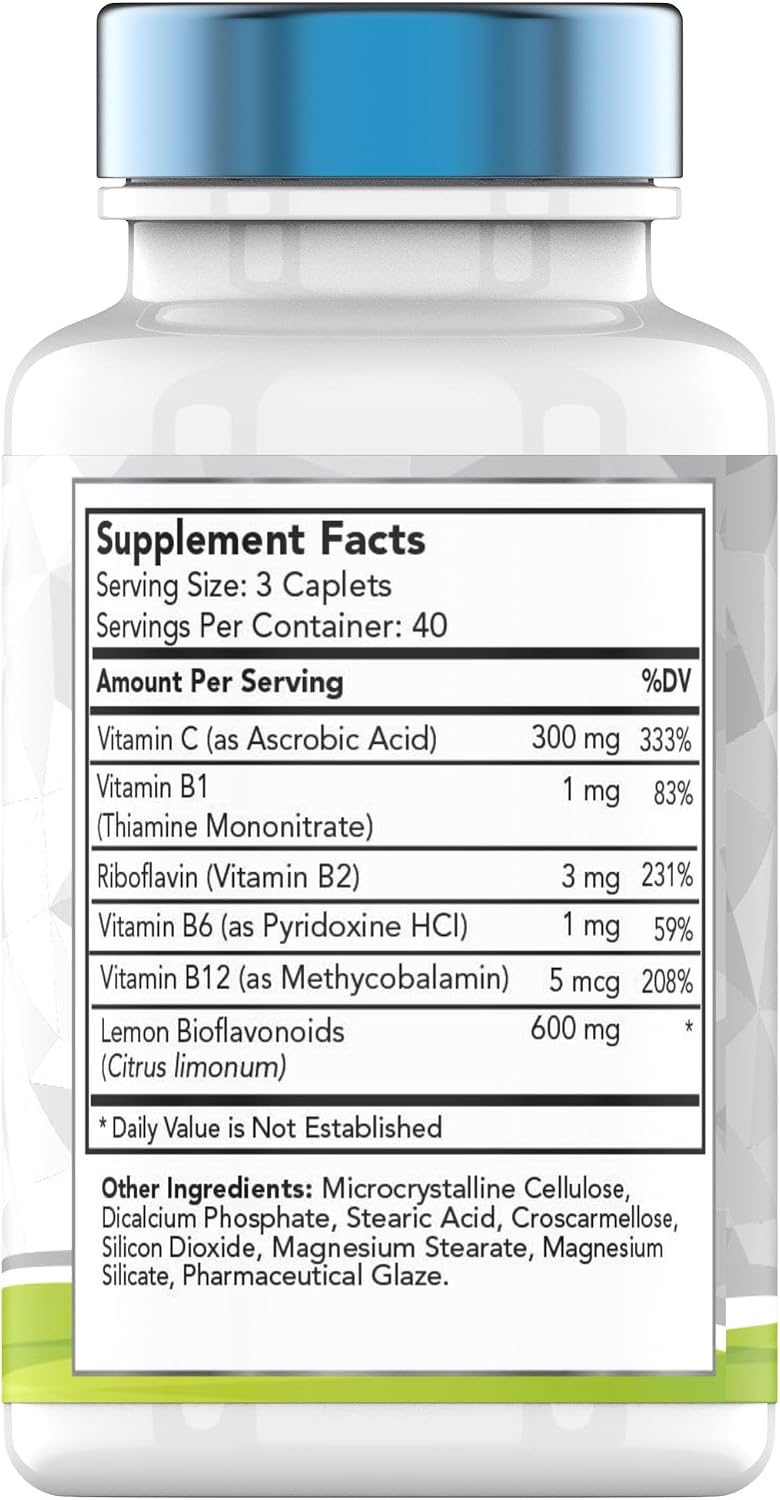 Tinni-Care Bioflavonoides de Limón y Vitaminas B - 120 Comprimidos