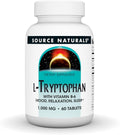 Source Naturals L-Triptófano con Vitamina B-6 - Apoyo al estado de ánimo, relajación y sueño - 1000mg - 60 comprimidos