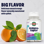 KAL ImmunoRaptor Masticables para el Apoyo Inmunitario de Niños, Sabor Naranja, 60 Unidades