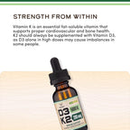 Vitamina D3 K2 5.000 UI Gotas Líquidas con K2Vital MK-7 200 mcg - Double Wood