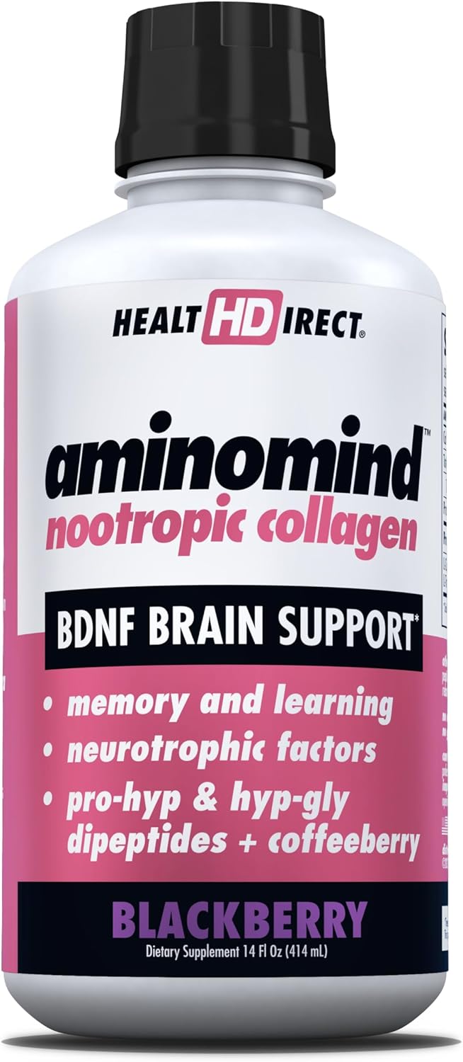 AminoMind – Suplemento de Colágeno Nootrópico para la Salud Cerebral – 14 Fl Oz (28 porciones)