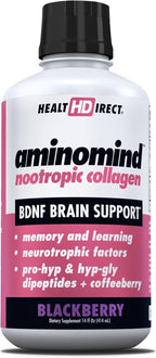 AminoMind – Suplemento de Colágeno Nootrópico para la Salud Cerebral – 14 Fl Oz (28 porciones)