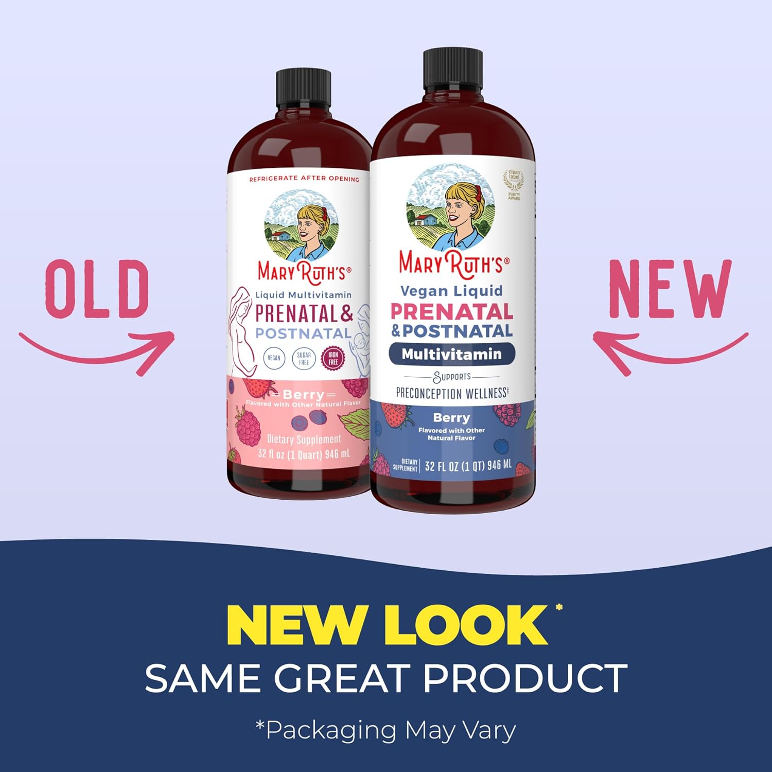 MaryRuth's Multivitamínico Líquido Prenatal y Postnatal para Mujeres - 946 ml