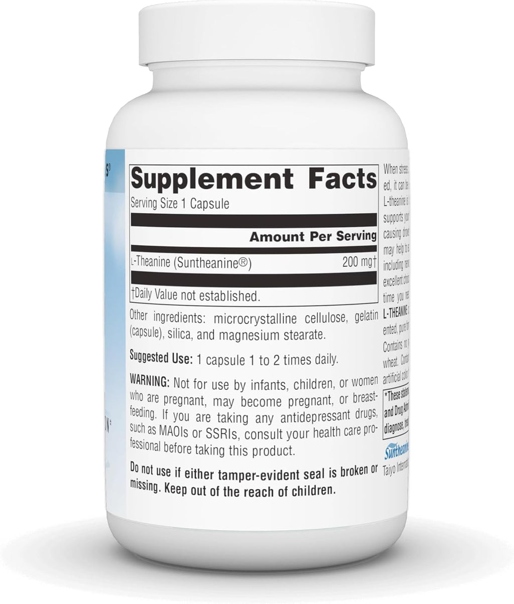 Source Naturals Serene Science L-Teanina 200 mg, Suntheanine® – 120 Cápsulas