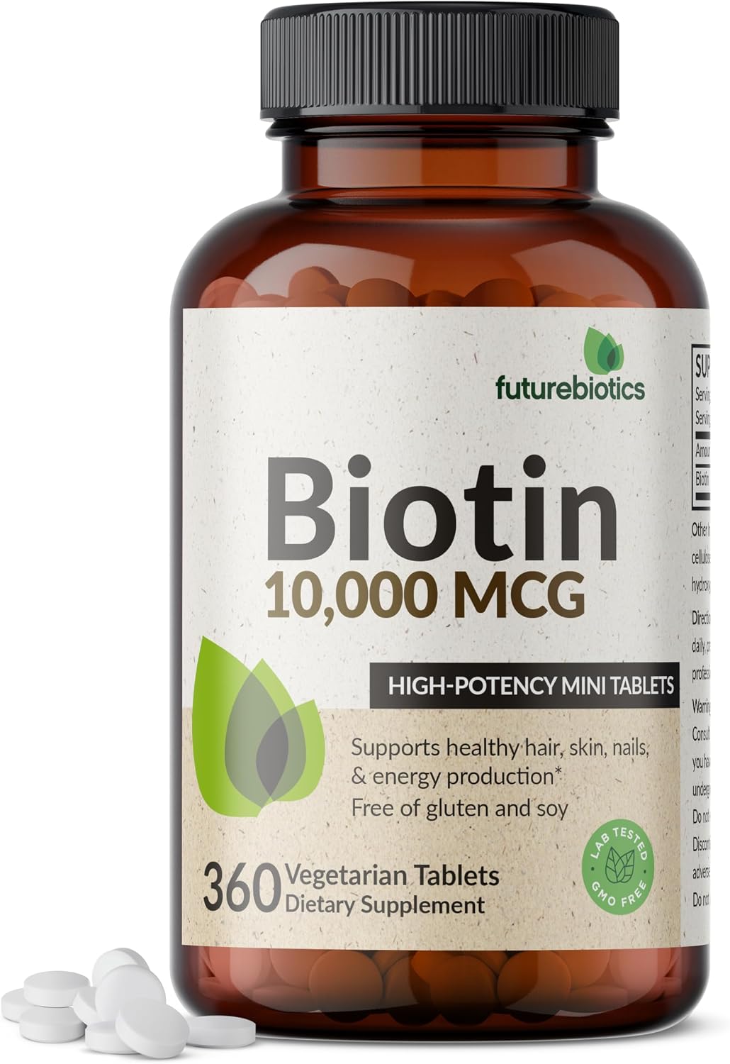 Futurebiotics Biotina 10.000 mcg – 360 Comprimidos Veganos