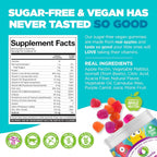 Nutracelle NUTRAMIN Multivitamínico para Niños - Sin Azúcar, Sin Alérgenos, 100% Vegano - 90 Gominolas
