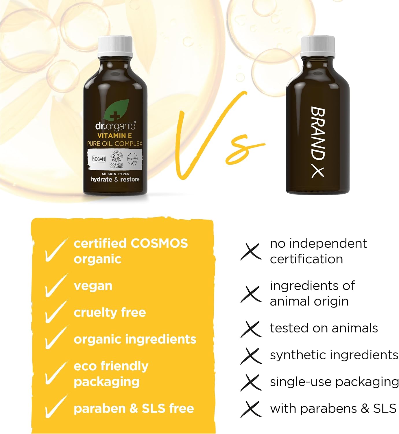 Dr. Organic Vitamin E Pure Oil Complex - Aceite Corporal Orgánico con Vitamina E y Aceites Naturales (50 ml)