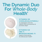 BRAINMD Vitamina D3 + K2, 60 Cápsulas – Apoyo Sinérgico para Huesos y Cognición