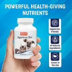 Agaricus Bio 300mg para Perros y Gatos - Suplemento de Hongos Beta Glucano - 60 Cápsulas