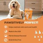 Complemento de Aceite de Pescado para Perros - Omega 3 con EPA, DHA y Aceite de Krill - 90 Masticables