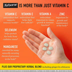 Airborne Vitamina C 1000 mg + Zinc – Comprimidos masticables sabor Frutos Rojos y Cítricos – 116 comprimidos