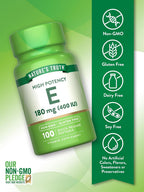 Nature's Truth Vitamina E 400 IU (180 mg) - 100 Cápsulas Blandas