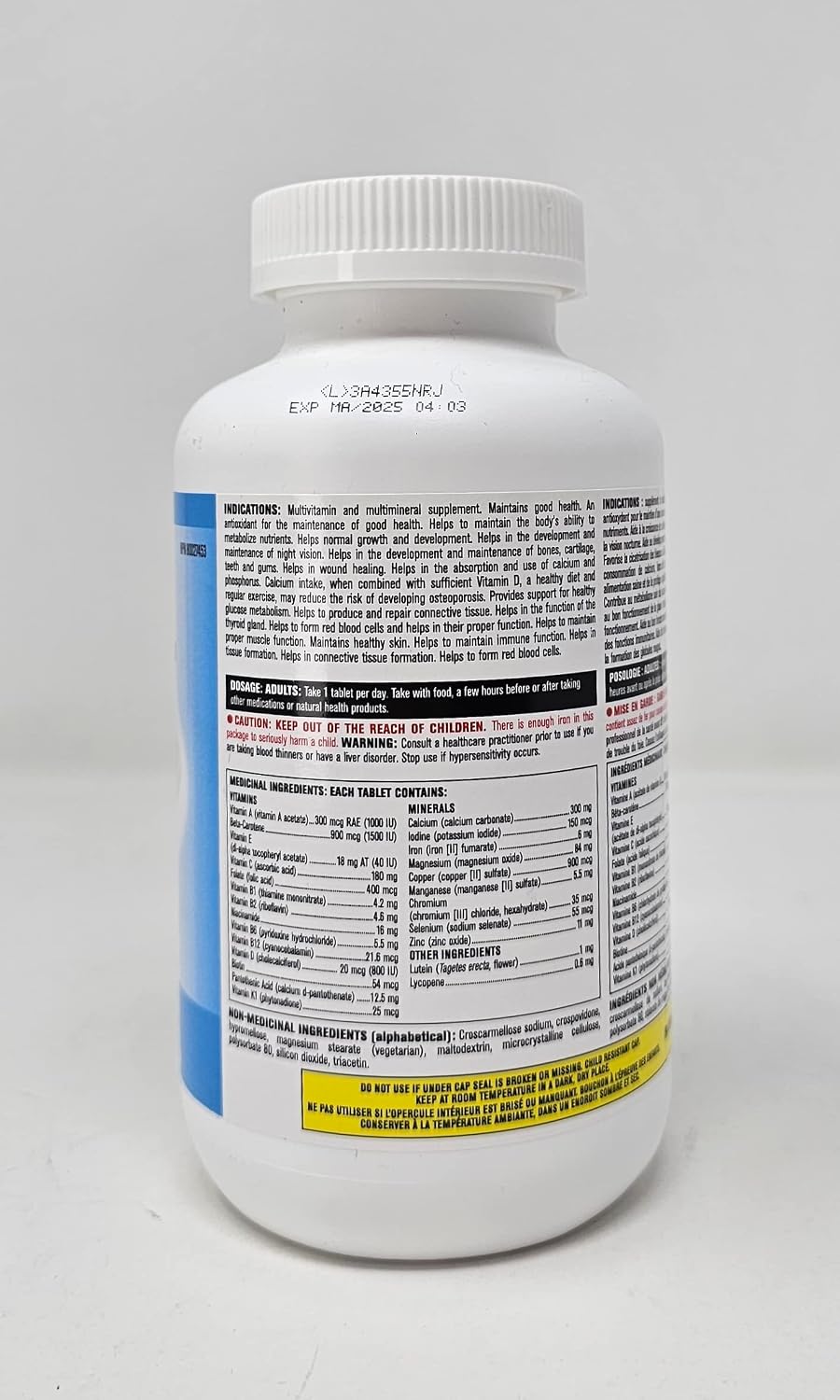 Kirkland Signature Multivitamínico para Hombres, 365 Comprimidos