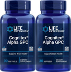 Cognitex Alpha GPC, 30 Cápsulas Blandas (Pack de 2) – Life Extension
