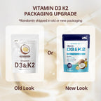 QVQ Vitamina D3 10000 UI + K2 (MK-7) 200 mcg, 300 Cápsulas blandas con aceite de coco virgen