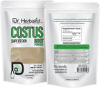 Dr. HERBALIST Polvo de Raíz de Costus 200g - Saussurea Costus Puro (Qust Al-Hindi) con Costunólido | Halal
