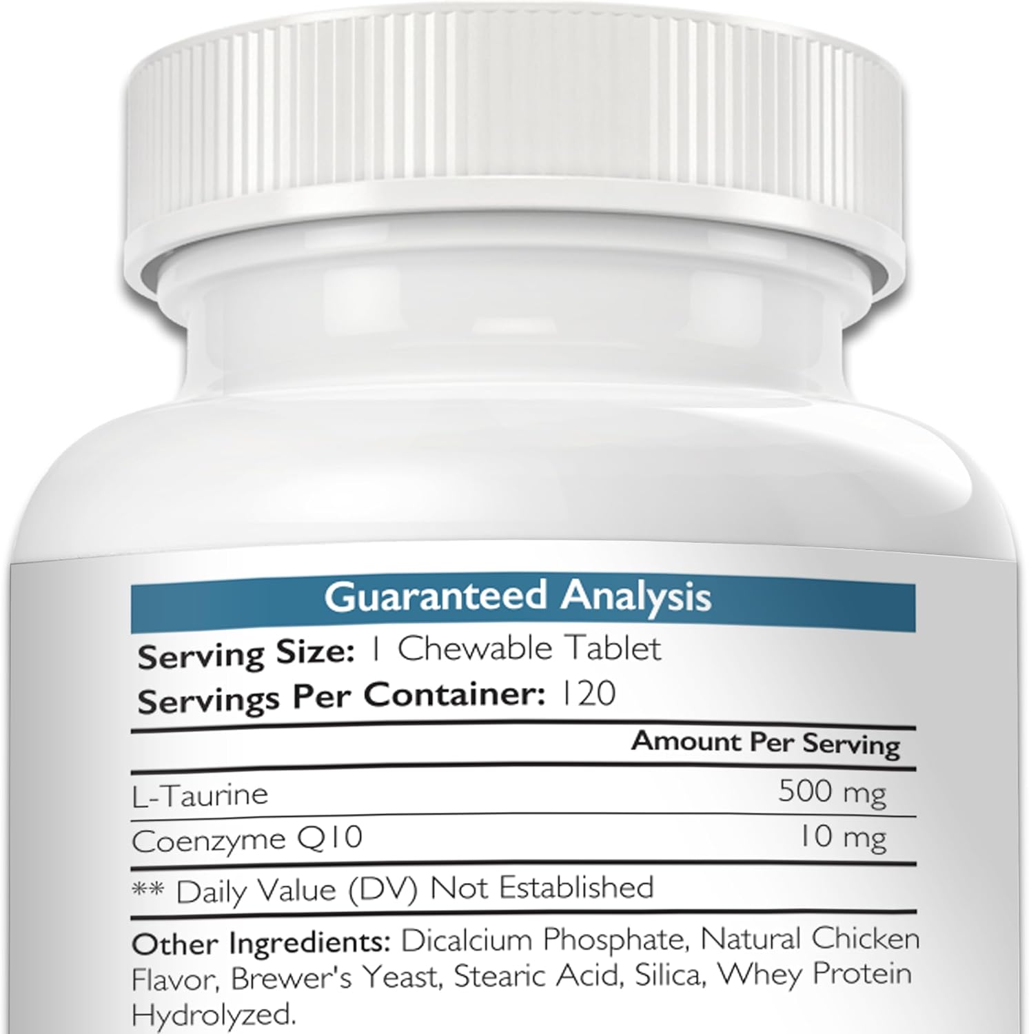 Nutrition Strength Taurina para Perros con Coenzima Q10 - Apoyo Cardíaco - 120 Comprimidos Masticables