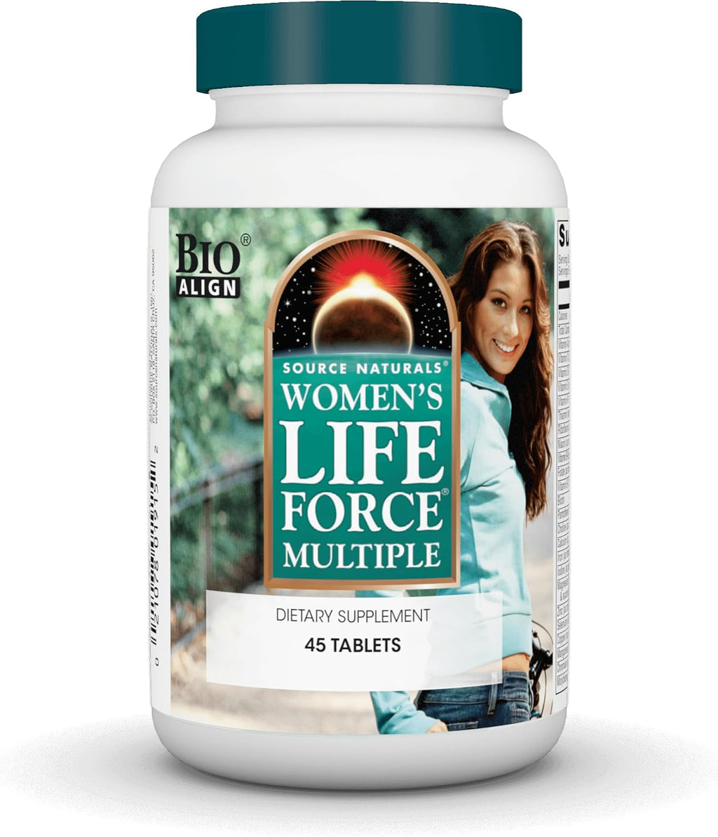 Source Naturals Women's Life Force Multiple - Multivitamínico Diario para Mujer, 45 Comprimidos