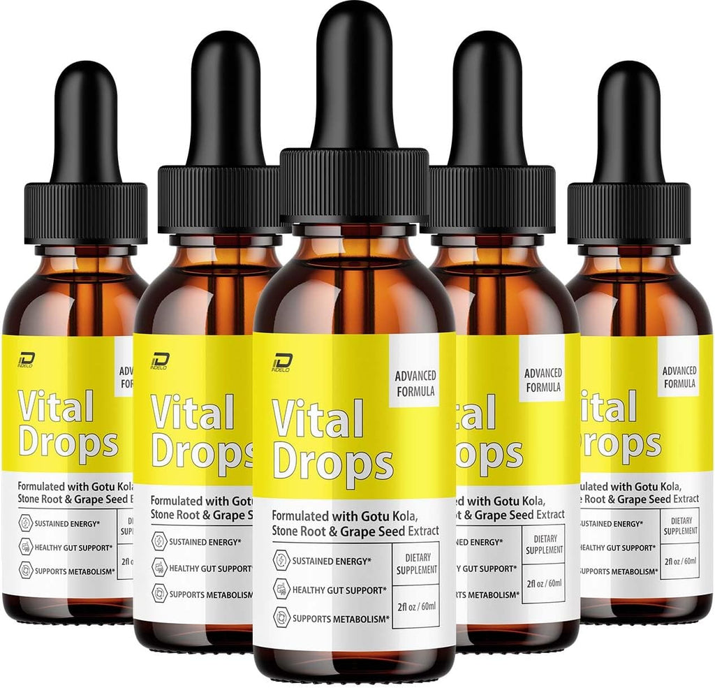 Vital Drops Healthy Formula – Gotas Líquidas Naturales (Pack de 5 – Suministro para 5 Meses)