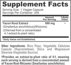 NusaPure Raíz de Yacón 500 mg, 200 Cápsulas Vegetales (No GMO, Vegano)