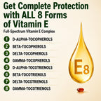 New Roots Herbal Vitamina E 400 UI con 8 Tocoferoles y Tocotrienoles, 120 Cápsulas Blandas