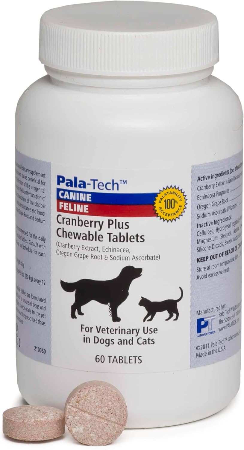 Pala Tech Cranberry para Perros y Gatos - 60 Comprimidos Masticables