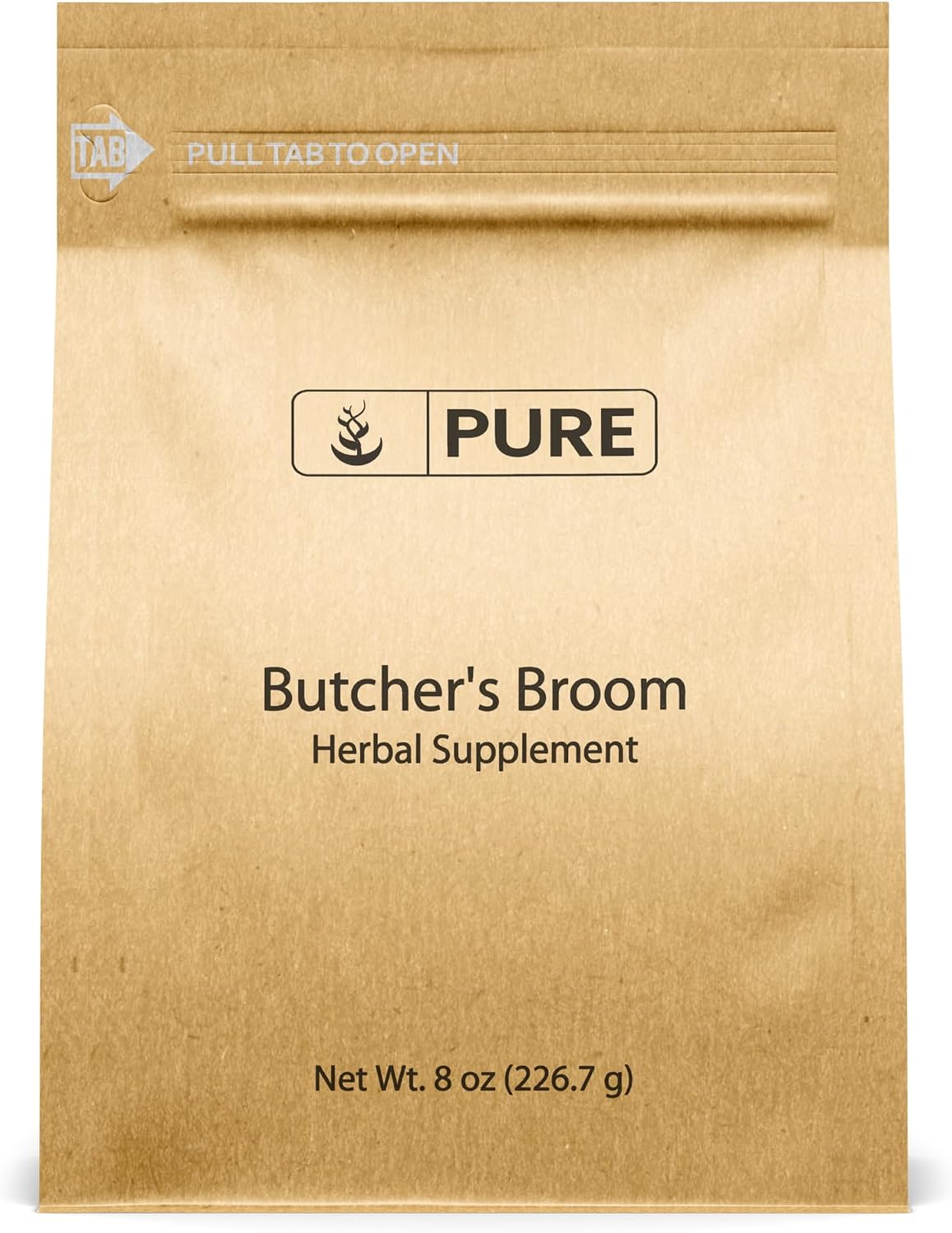 Pure Original Ingredients Escoba de Carnicero (Ruscus aculeatus) 227 g - Polvo de Raíz