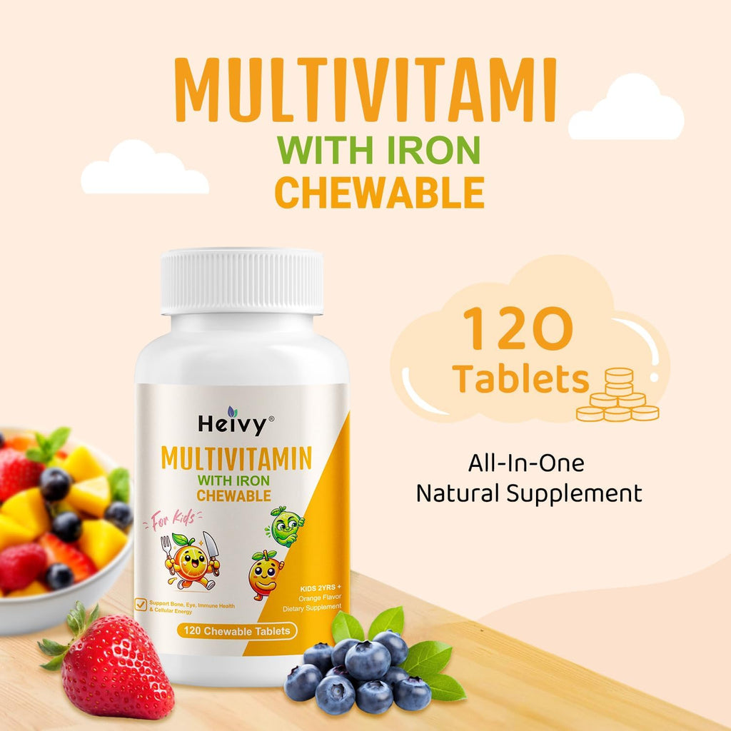 Heivy Multivitamínico Infantil Masticable - 120 Comprimidos