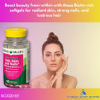 Biotina Extra Strength 5000 mcg – 120 Cápsulas Blandas para Cabello, Piel y Uñas