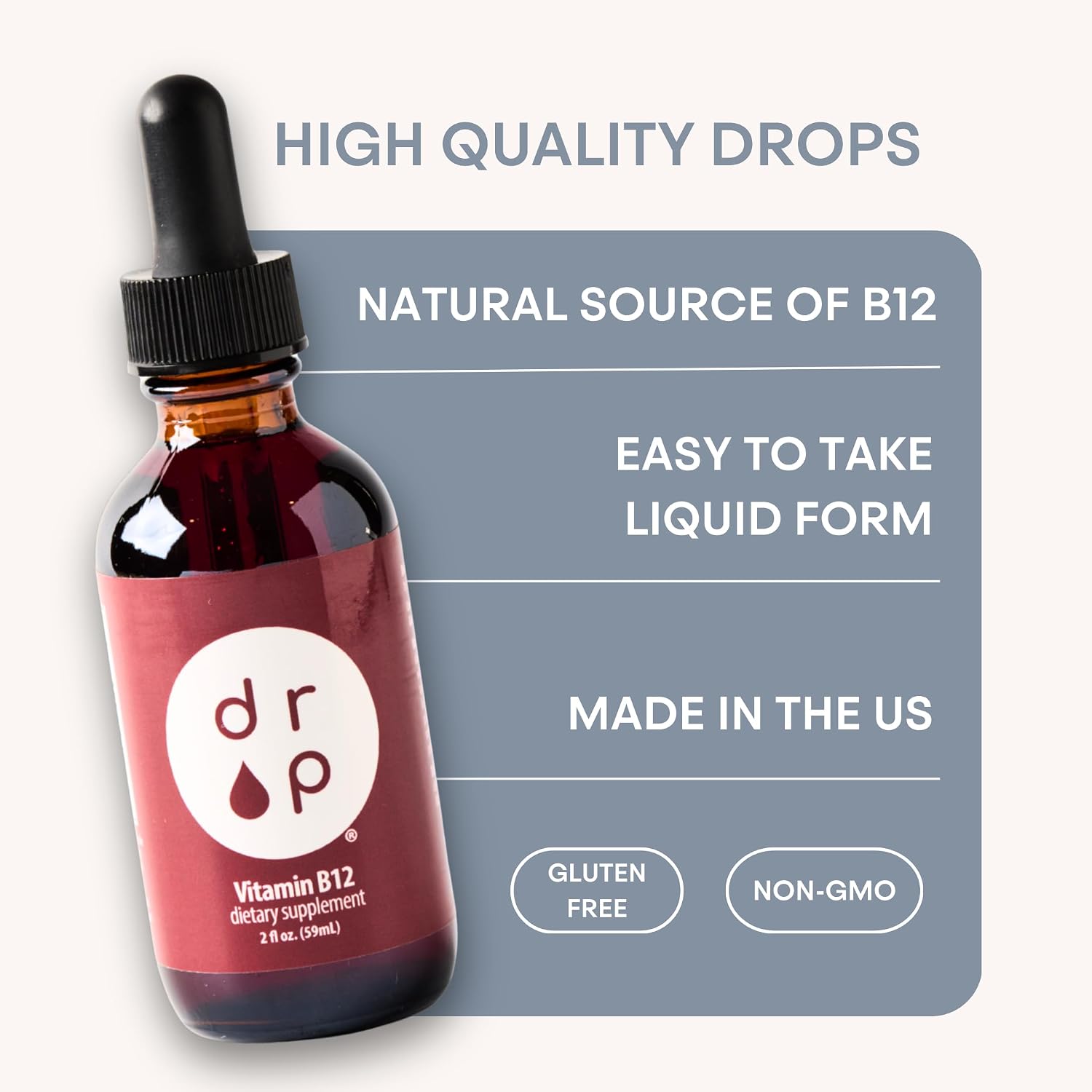 Drop Vitamina B12 Líquida 2500 mcg Metilcobalamina