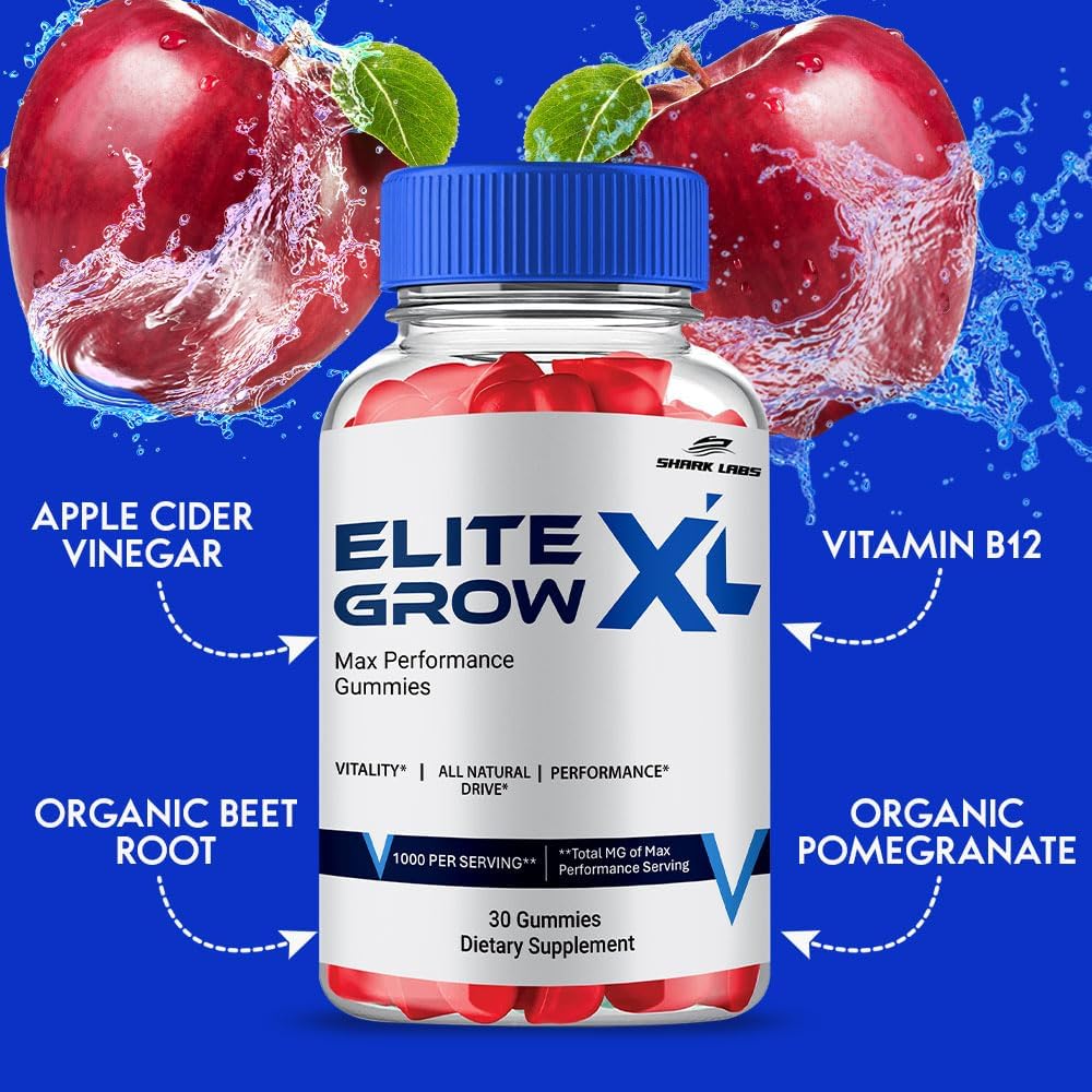 Elite Grow XL Gummies, Suplemento de Máxima Potencia, Gummies Naturales Avanzados (3 Paquetes)