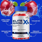 Elite Grow XL Gummies, Suplemento de Máxima Potencia, Gomitas Multivitamínicas Naturales (Paquete de 5)