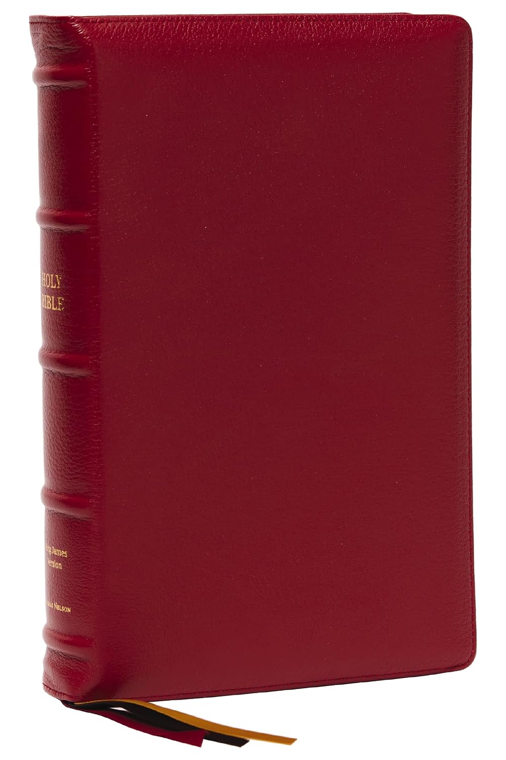Santa Biblia KJV: Letra Grande de Una Columna con 43,000 Referencias Cruzadas al Final del Versículo, Piel de Cabra Roja, Colección Premier, Tamaño Personal, Letra Roja: Versión King James