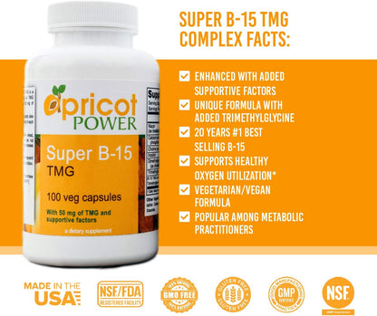 Apricot Power Super B-15 Ácido Pangámico No – Propiedades antioxidantes: La TMG también actúa como un agente – Image 4