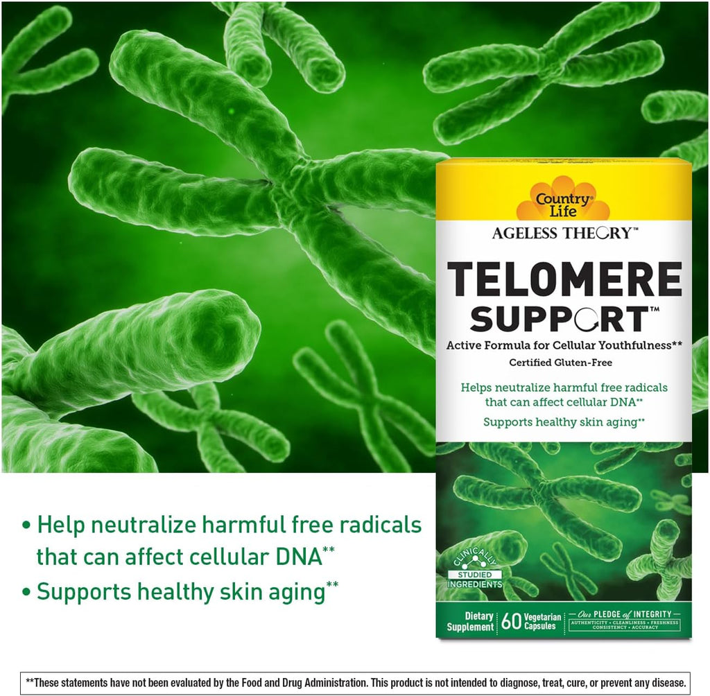 Country Life Ageless Theory Telomere Support - 60 cápsulas