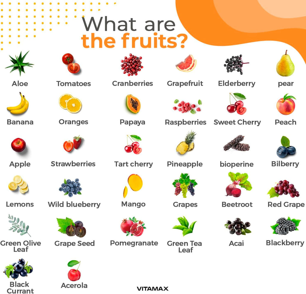 Vitamax Super Fruit and Vegetable – Suplemento de Frutas y Verduras Enteras – 180 Cápsulas – Sin Soja