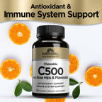 Windmill Vitamina C 500 mg con Escaramujo y Bioflavonoides - 50 Comprimidos Masticables