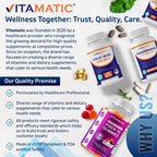 Vitamatic Ácido Fólico 1000 mcg (1 mg) – 480 Tabletas Vegetarianas (2 Paquetes) | Vitamina B9 | 1667 mcg DFE Folato