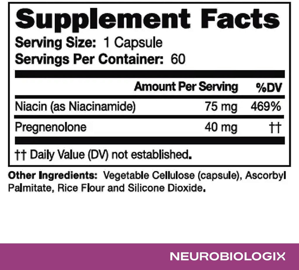 Neurobiologix Pregnenolone Plus - 60 Cápsulas