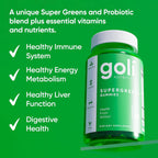 Goli SuperGreen Vitamin Gummy - 60 Gomitas de Vitaminas y Minerales Esenciales
