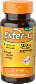 American Health Ester-C con Bioflavonoides Cítricos - 500 mg, 60 Cápsulas (30 Porciones)