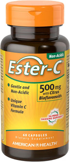 American Health Ester-C con Bioflavonoides Cítricos - 500 mg, 60 Cápsulas (30 Porciones)
