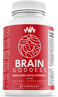 Warped Wellness Brain Goddess - Suplemento de Memoria y Concentración para Mujeres